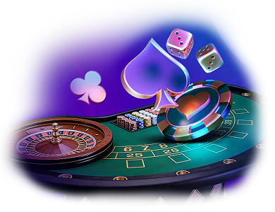 MD88 features a casino gaming table with a roulette wheel, poker chips, playing card suit symbols, and dice in a vibrant neon-themed design.