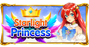 This image shows the Starlight Princess game logo featuring a colorful winged title, a golden crown, and an anime-style princess character, representing the popular online slot game, alongside the keyword MD88.