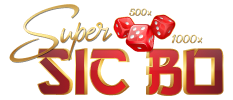 This image shows the Super Sic Bo game logo featuring red dice, gold accents, and bold lettering, representing the live casino Sic Bo game, alongside the keyword MD88.