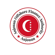 This image shows the official seal of the Anjouan Offshore Finance Authority in red and white on a white background, representing the regulatory authority, alongside the keyword MD88.