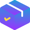 This image shows a colorful package box icon with a check mark, representing deliveries, completed orders, or successful transactions, alongside the keyword MD88.