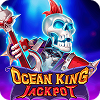 This image shows the Ocean King game icon featuring a skeleton pirate holding a trident against a colorful underwater-themed background, alongside the keyword MD88.
